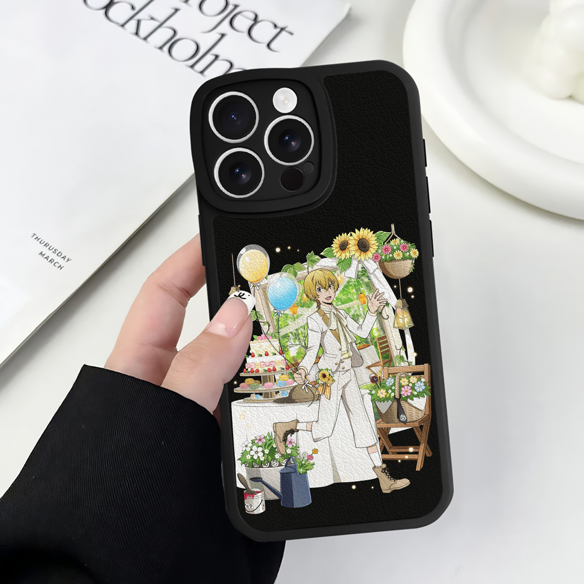 （画像用） 文豪ストレイドッグス Bungo Stray Dogs 【iPhone 16シリーズ対応】シリコンスマホケース（レザー調） 材質：シリコン